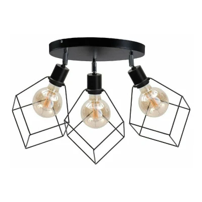 Image of Ruben Ceiling Spotlight Clusters Black, 32cm, 3x E27