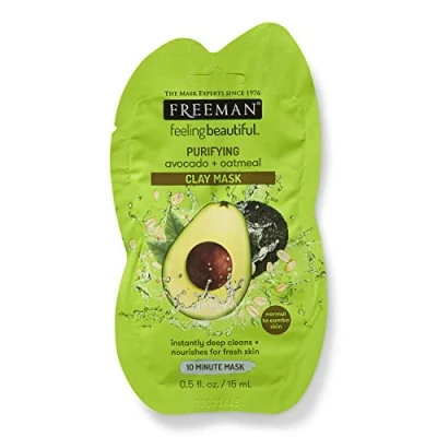 Image of Freeman Feeling Beautiful Facial Clay Mask Avocado &amp; Oatmeal 0.50 oz (Pack of 2)