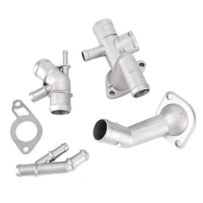 Image of Aramox 4Pcs/Set Coolant Flange Kit,Aluminum Engine Hose Kit Fit For Mk4 Golf 1.8T 2000 2005 TT 2002 OE: 06A121132A