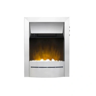 Image of Valor Save Ecolite Brushed Steel Electric Inset Fire 47519.