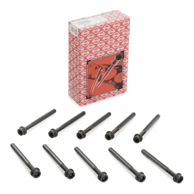 Image of WHT005305, WHT00530510x Cylinder Head Bolt Kit ELRING 323.300 Female Star AUDI: A5 B8 Sportback, A3 Saloon, Q3, VOLKSWAGEN: Golf 7, 7 Variant