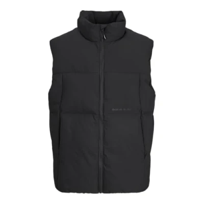 Image of JACK &amp; JONES Men&#039;s Jorvesterbro Aw24 Sn Bodywarmer Vest, Black, M