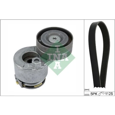 Image of M616942, MB813251, MN813251, MW30620661 V ribbed belt set INA 529 0427 10 Check alternator freewheel clutch &amp; replace if necessary