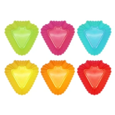 Image of 6X RandomTree Silicone Airfryer Tools Muffin Pans for Air Fryer Cases Cupcake Mould Baking Reusable