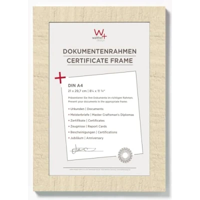 Image of walther Design Picture Frame Cream White 21 x 29,7 cm (DIN A4) Home Wooden HO130W