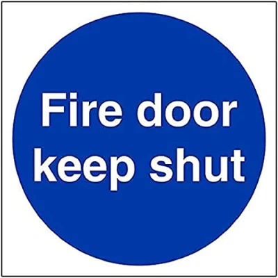 Image of V Safety Fire Door &amp; Mandatory Keep Shut 100 X 100mm