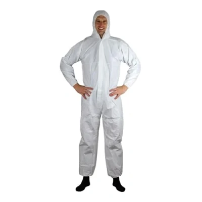 Image of Garden Mile Disposable Boiler Suit Overalls, Mens Workwear, Painting Work Coveralls, Womens PPE Clothing, White Suit, Economy, Non Hazardous Size XL