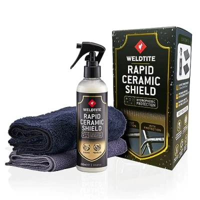 Image of Weldtite Rapid Ceramic Shield Bike Kit 1 x 250 ml, 2 Microfibre Cloths