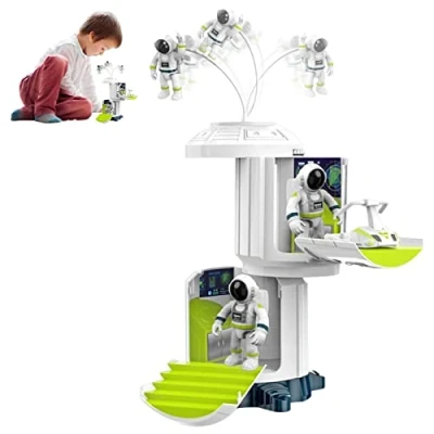 Image of Rocketship Toys For Kids,Lighting Design Space Rocket Ship 1 5 Kids Boy Girl Shuttle, Astronaut Toys, And Rover