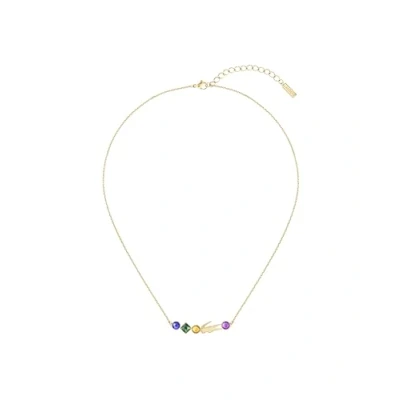 Image of Lacoste Women&#039;s DEVA Collection Chain Necklace Yellow gold 2040360