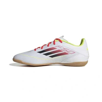 Image of adidas Unisex F50 Club Football Boots Indoor, FTWR White/core Black/Solar Yellow, 6 UK