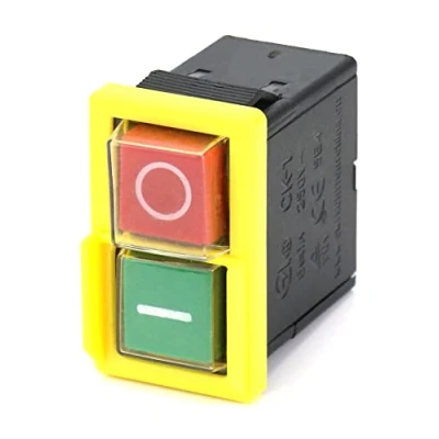 Image of QWORK® KJD 6 Universal Replacement Switch 250V 4 A, NVR Switch, Emergency Stop