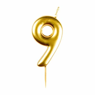 Image of amscan 9911813 Gold Numerical Candle 9