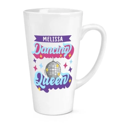 Image of Personalised Dancing Queen 17oz Large Latte Mug Cup