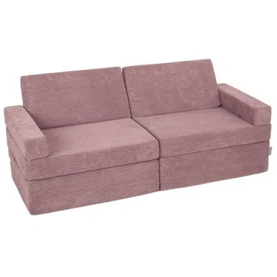 Image of KiddyMoon Foam Sofa For Children Multifunctional Mattress Armchair Kids Foldable Bed Folding Toddler Couch Chair Playroom Bedroom Living Room, Purple