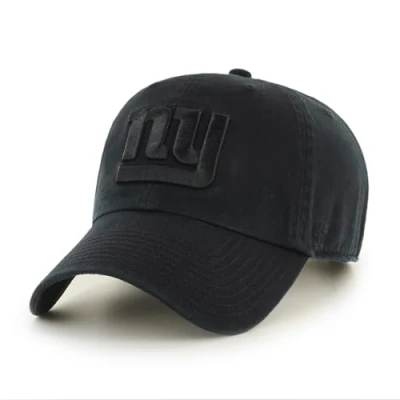 Image of 47 NFL New York Giants Clean Up Unisex Baseball Cap, Adjustable Buckle Strap, Team Logo, Colour Black