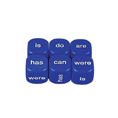 Image of Literacy Dice: Helping Verbs Present 16mm (Pack of 5)