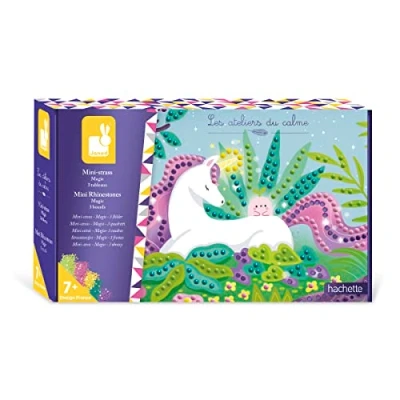 Image of Janod J07877 Mini Rhinestone Glue Set Magic Theme Les Ateliers du Calme Children&#039;s Creative Hobbies Kit Learning Fine Motor Skills and Concentration Ages 7 up