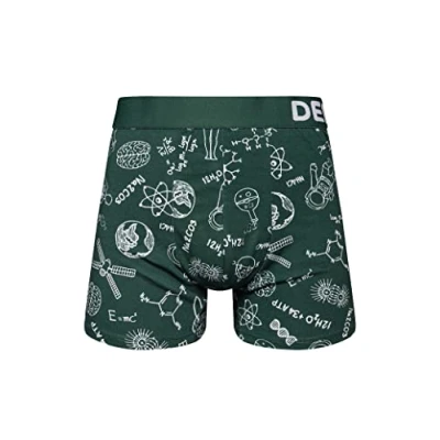 Image of Dedoles Men&#039;s &amp; Boys&#039; Boxers Underwear Boxer Shorts Cotton Trunks Funny Designs Astronaut Hamster Games Books Gift for Him, Design: Physics and Chemistry, Colour: Green, Size: L