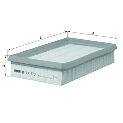 Image of 78744336 Air Filter MAHLE ORIGINAL LX 573 42,1mm 132mm 205,0mm Insert DODGE: Dakota II