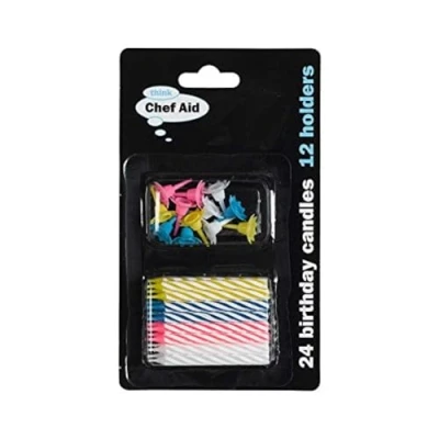 Image of Chef Aid C.AID Birthday Candles 10E03597, Wax, Mixed, Regular