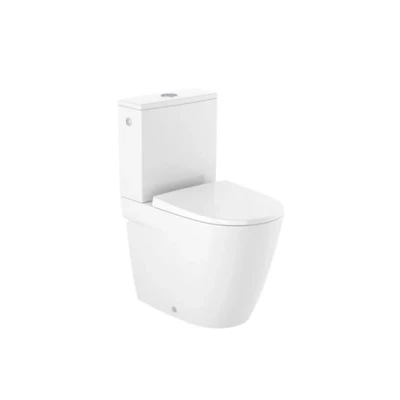 Image of Roca ONA Back to wall Compact Close Coupled Rimless Toilet Pan White A342688000