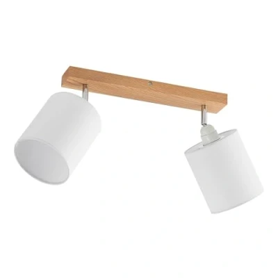 Image of Lindby Ceiling Light &#039;Imarin&#039; dimmable (Scandinavian) in Brown Made of Wood for e.g. Living Room &amp; Dining (2 Sources, E27) from floodlight, Spotlight