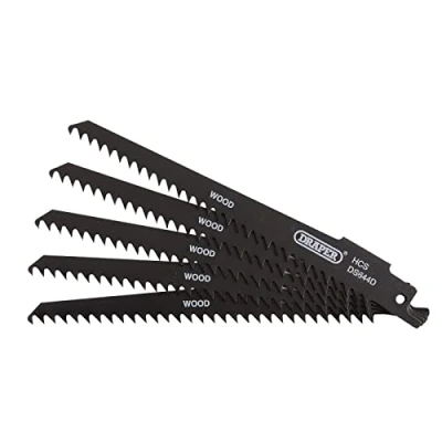 Image of Draper Reciprocating Saw Blades for Wood and Plastic Cutting, 150mm, 6tpi (Pack of 5)