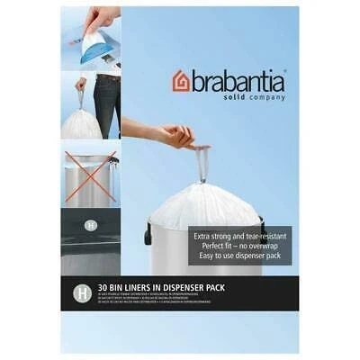 Image of Brabantia Solid Company H 40 50 Liter Bin Liners (Pack of 30)