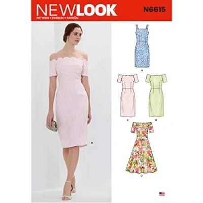 Image of New Look Sewing Pattern Misses&#039; Dresses, Paper, White, Various, UN6615A