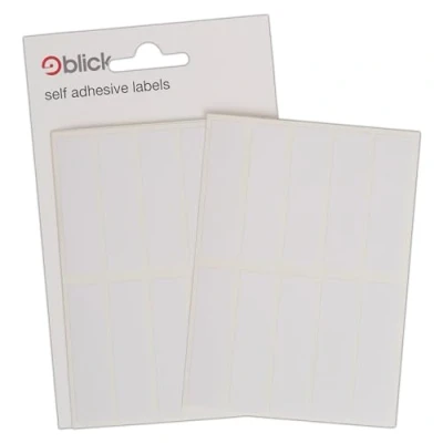 Image of Blick Labels, White, Self Adhesive Stickers, Rectangular, 13mm x 50mm, 70 for Home, Office, Family, School
