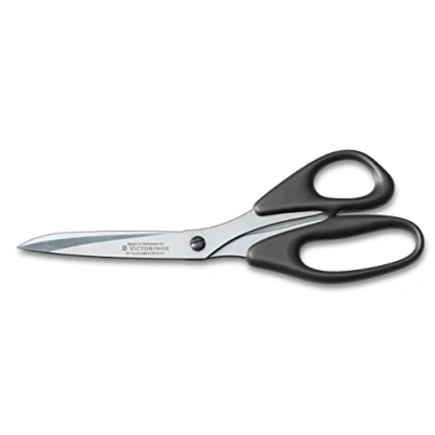 Image of Victorinox Profi Cutting Out Scissors, Household Extra Sharp Blade, 24 cm, Robust Plastic Handle, Stainless Steel, Black
