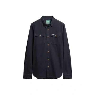 Image of Superdry Men&#039;s Trailsman Flannel Shirt T, Navy, 3XL