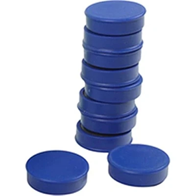 Image of Q Connect Round Magnet 25mm Blue (Pack of 10) KF02640