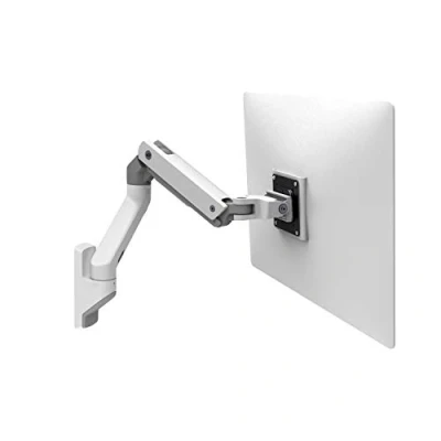 Image of Ergotron HX wall Mount Monitor Arm mounting kit (articulating arm, mount, pivot, hardware, extension part) for white screen size: up to 42&quot; mountable