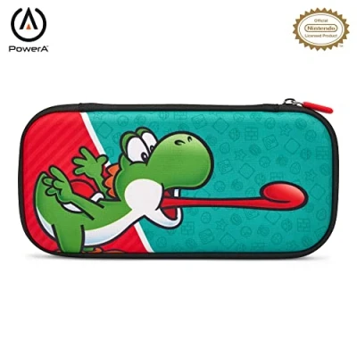 Image of PowerA Slim Case for Nintendo Switch, Switch Lite &amp; OLED Model, Protective Pouch with 10 Game Cards Storage and Built in Play Stand, Official: Mario; Go Yoshi