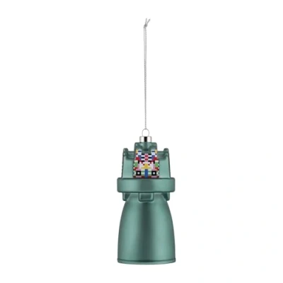 Image of Alessi Christmas Tree Ornament ESA06 3 Blown Glass, Hand decorated, Design by Elena Salmistraro