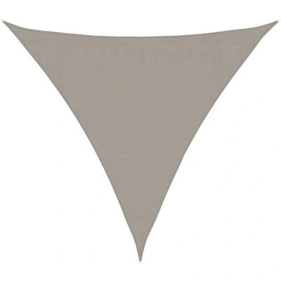 Image of vidaXL Sunshade Sail 160 g/m² Triangular Light Grey 3x3x3 m HDPE