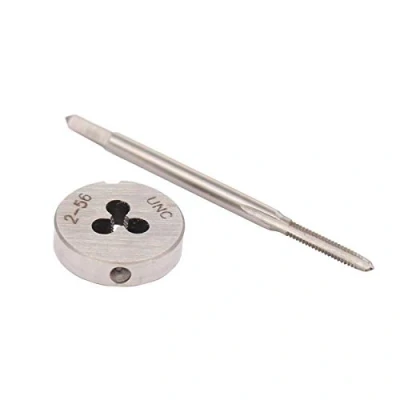 Image of ApplianPar Round HSS 2 56 UNC Tap and Die Set Right Hand Machine Thread Plug