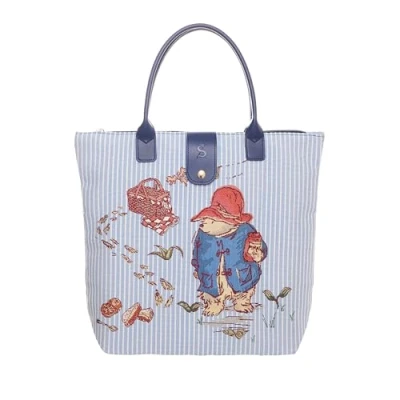 Image of Signare Paddington Bear Designs Classic Marmalade Handbags and Accessories (Foldable Bag, Blue)