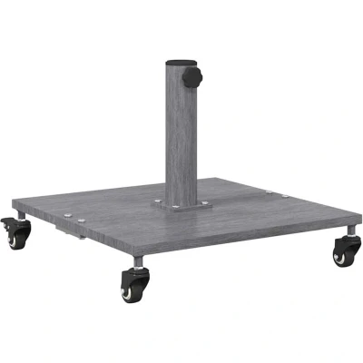 Image of vidaXL Outdoor Umbrella Bases Dark wood 45 x 31.5 cm Steel