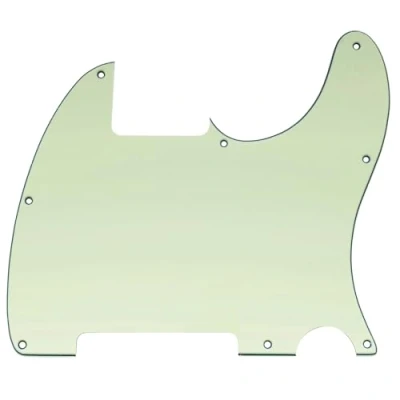 Image of Musiclily 8 Hole Tele Pickguard Blank for Fender USA/Mexican Telecaster Esquire Guitar, 3Ply Mint Green