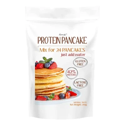 Image of Protein Pancakes LINE@ Preparation for 24 Low Sugar Gluten Free Lactose 240g Natural Flavour