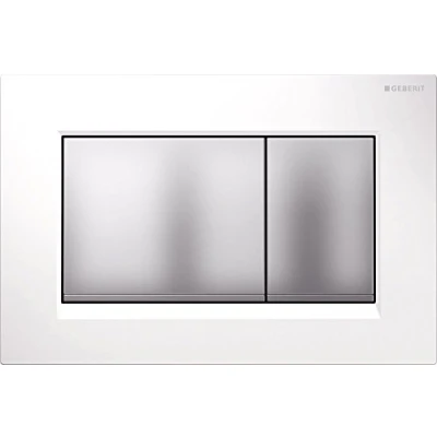 Image of Geberit Sigma 30 Actuator Plate, Set of 1, White/Matte Chrome 115.883. KL. 1