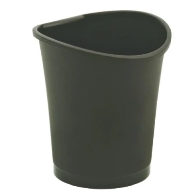 Image of Esselte 18 Litre Waste Bin with Handle, Plastic, Basko Range, Black