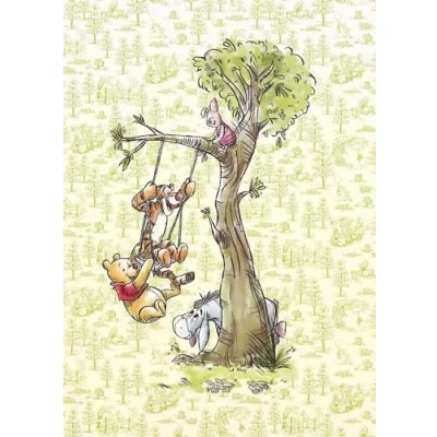 Image of Komar DX4 017 Fleece Photo Wallpaper Winnie The Pooh in Wood Size: 200 x 280 cm (Width Height), Rail Width 50