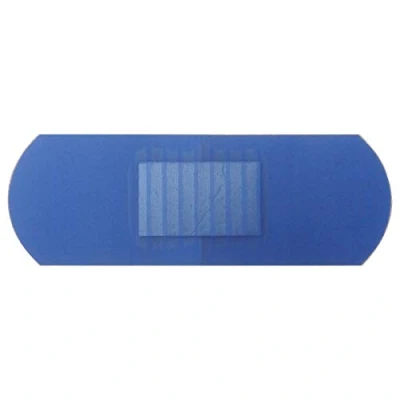 Image of 100 Pack of QUALICARE Premium Ultra Thin Blue Catering First AID Wound Cut Medium PLASTERS DRESSINGS 2.5CM X 7.2CM