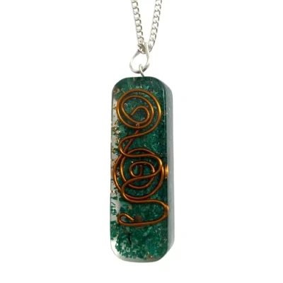 Image of VIE Orgonite Reiki Pendant, 3.5cm (Malachite)