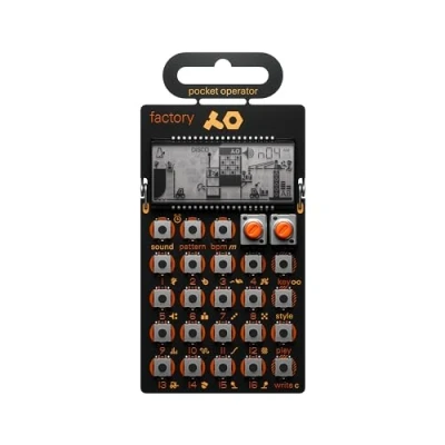 Image of Teenage Engineering Pocket Operator PO 16 Factory Synthersizer Step Pattern Sequencer Black/Orange