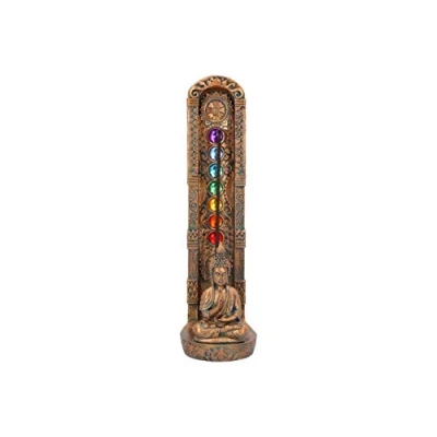 Image of Nemesis Now Ascending Chakras Incense Burner 23.5cm, Bronze